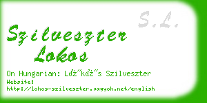 szilveszter lokos business card